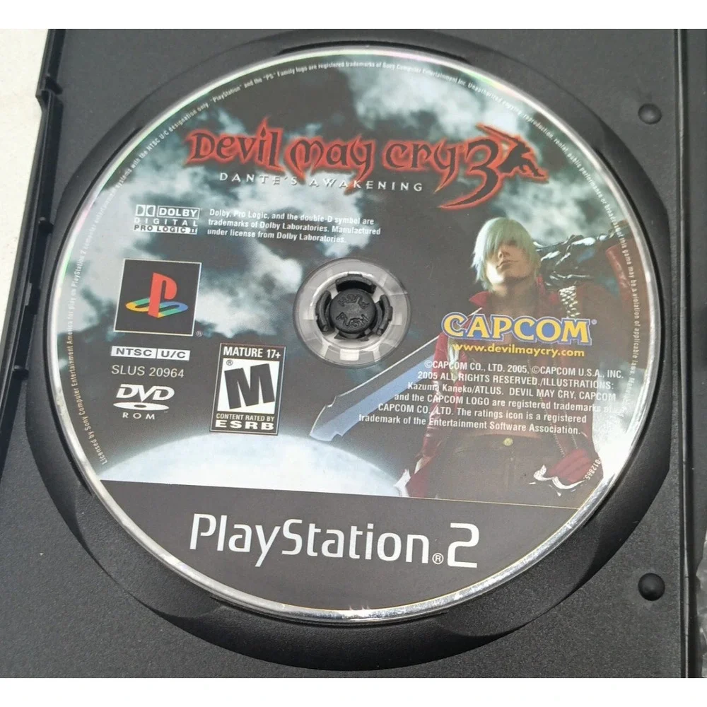 Devil May Cry 3 Dante's Awakening (PS2, 2005) Disc Only /‎ No Manual / CD Clean